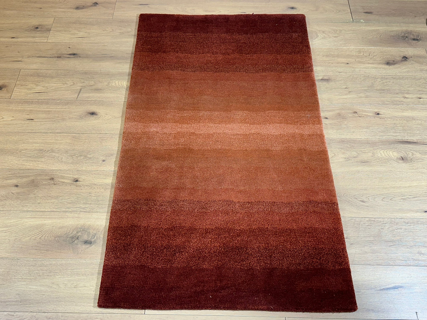 Indo Gabbeh Orientteppich handgeknüpft Terracotta Modern 156x90 cm