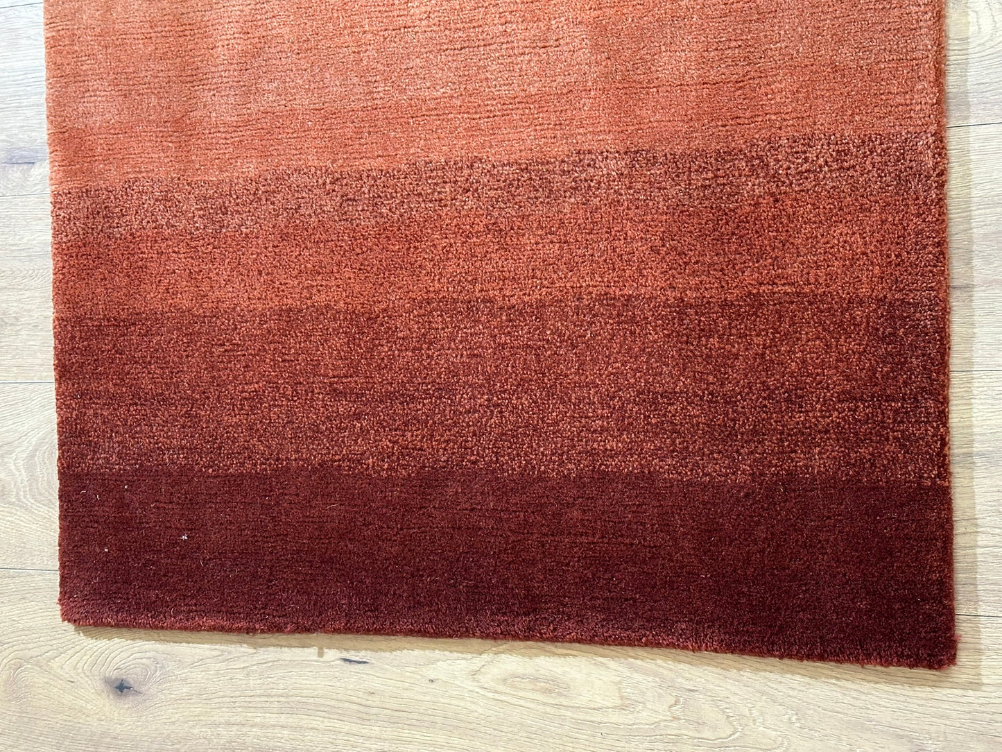 Indo Gabbeh Orientteppich handgeknüpft Terracotta Modern 156x90 cm