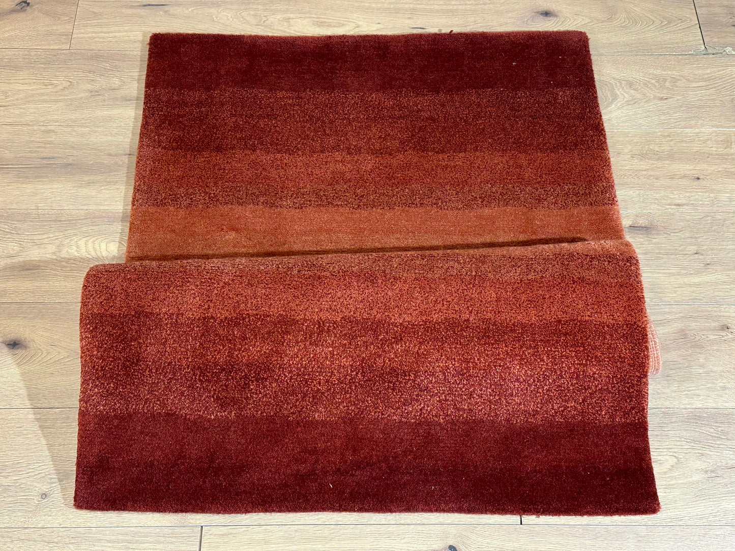 Indo Gabbeh Orientteppich handgeknüpft Terracotta Modern 156x90 cm