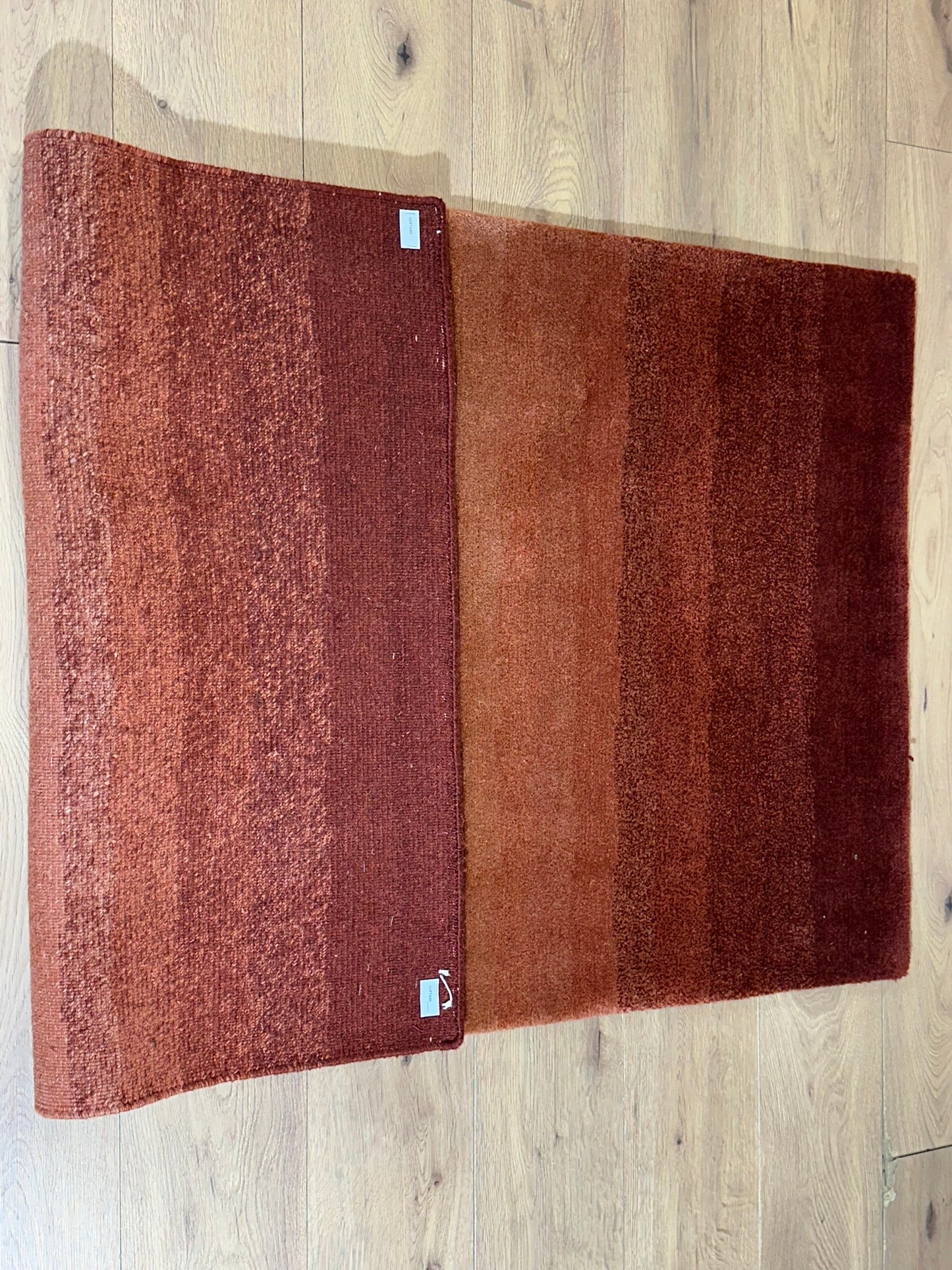Indo Gabbeh Orientteppich handgeknüpft Terracotta Modern 156x90 cm