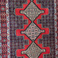 Orientteppich handgeknüpft 263x93 cm Senneh Bidjar Läufer