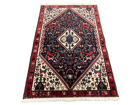 Handgeknüpfter Perser Orientteppich Abadeeh Kazak Beste Wolle 125x100 cm