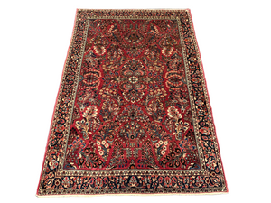 Handgeknüpfter Perser Orientteppich Antiker US Sarough R-Import 188x128 cm