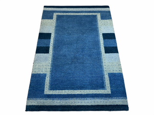 Indischer Gabbeh Teppich handgeknüpft Brücke 182x122 cm