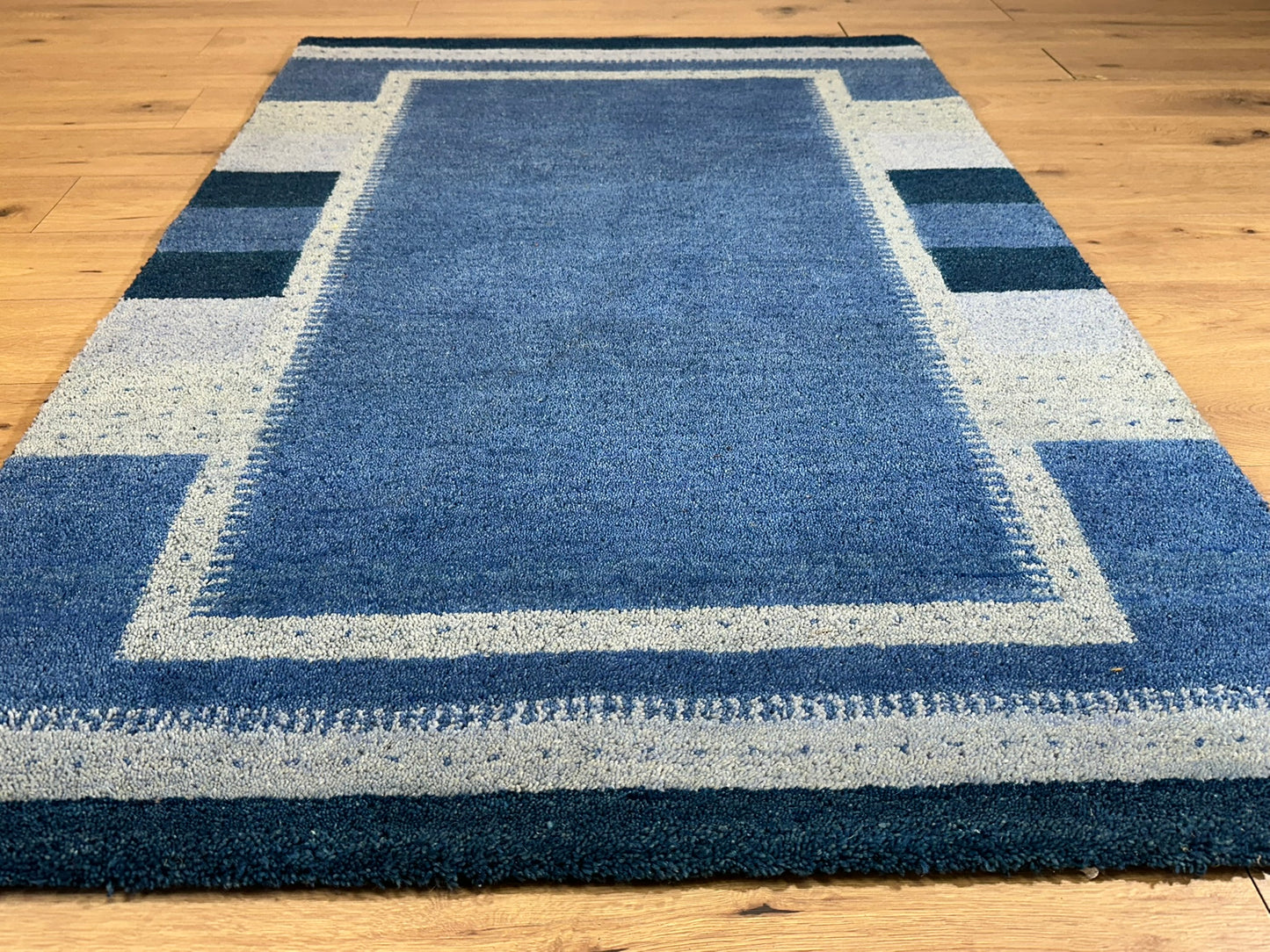 Indischer Gabbeh Teppich handgeknüpft Brücke 182x122 cm
