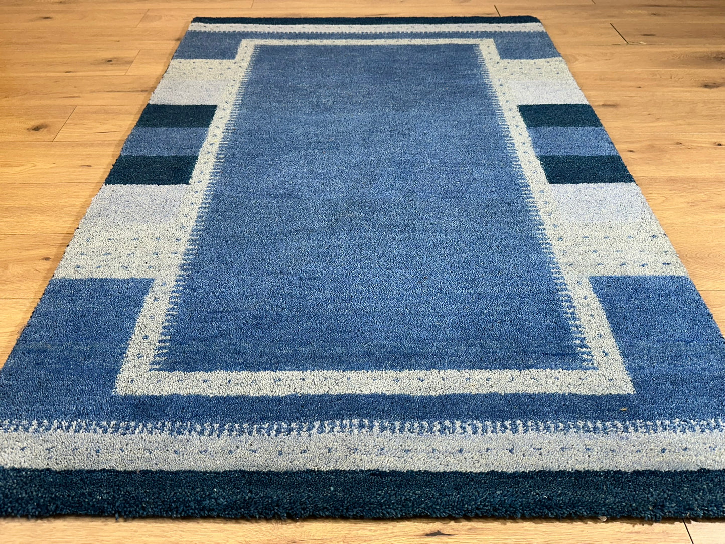 Indischer Gabbeh Teppich handgeknüpft Brücke 182x122 cm