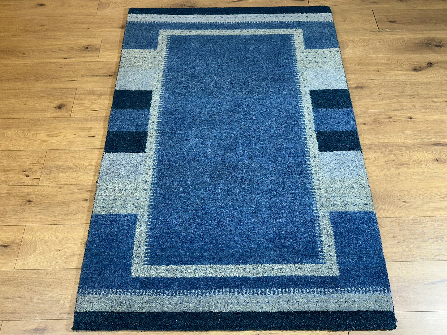 Indischer Gabbeh Teppich handgeknüpft Brücke 182x122 cm