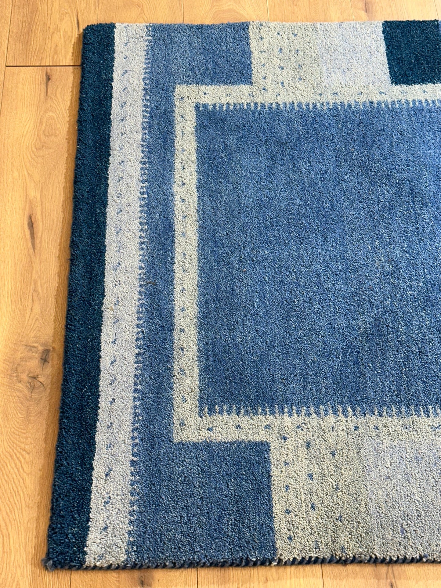 Indischer Gabbeh Teppich handgeknüpft Brücke 182x122 cm