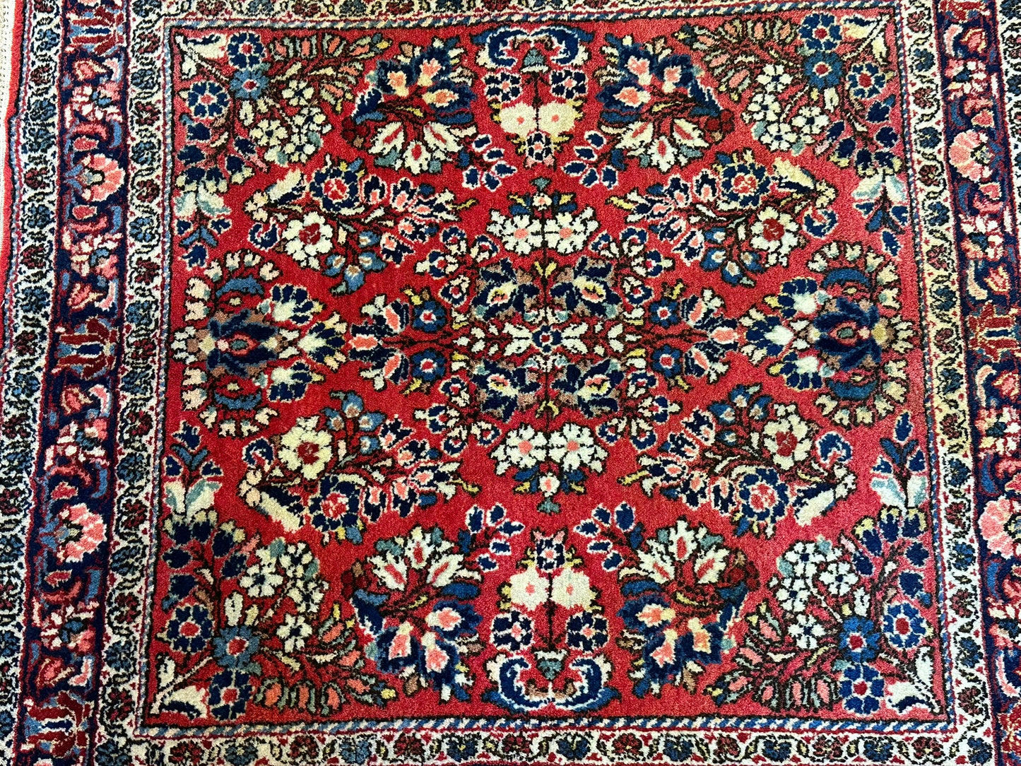 Orientteppich handgeknüpft 101x96 cm Sarough Louvre