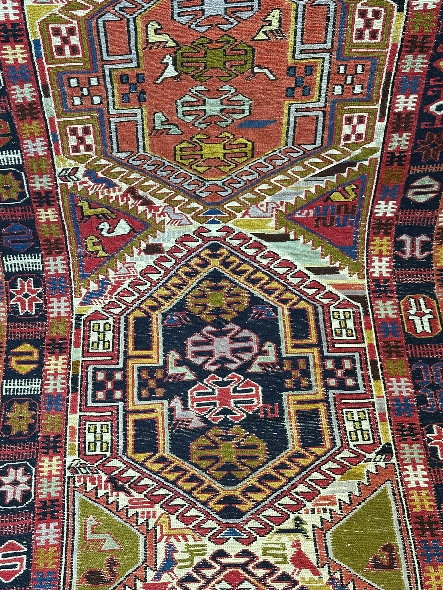 Orientteppich handgeknüpft Sumack Kelim 283x75 cm