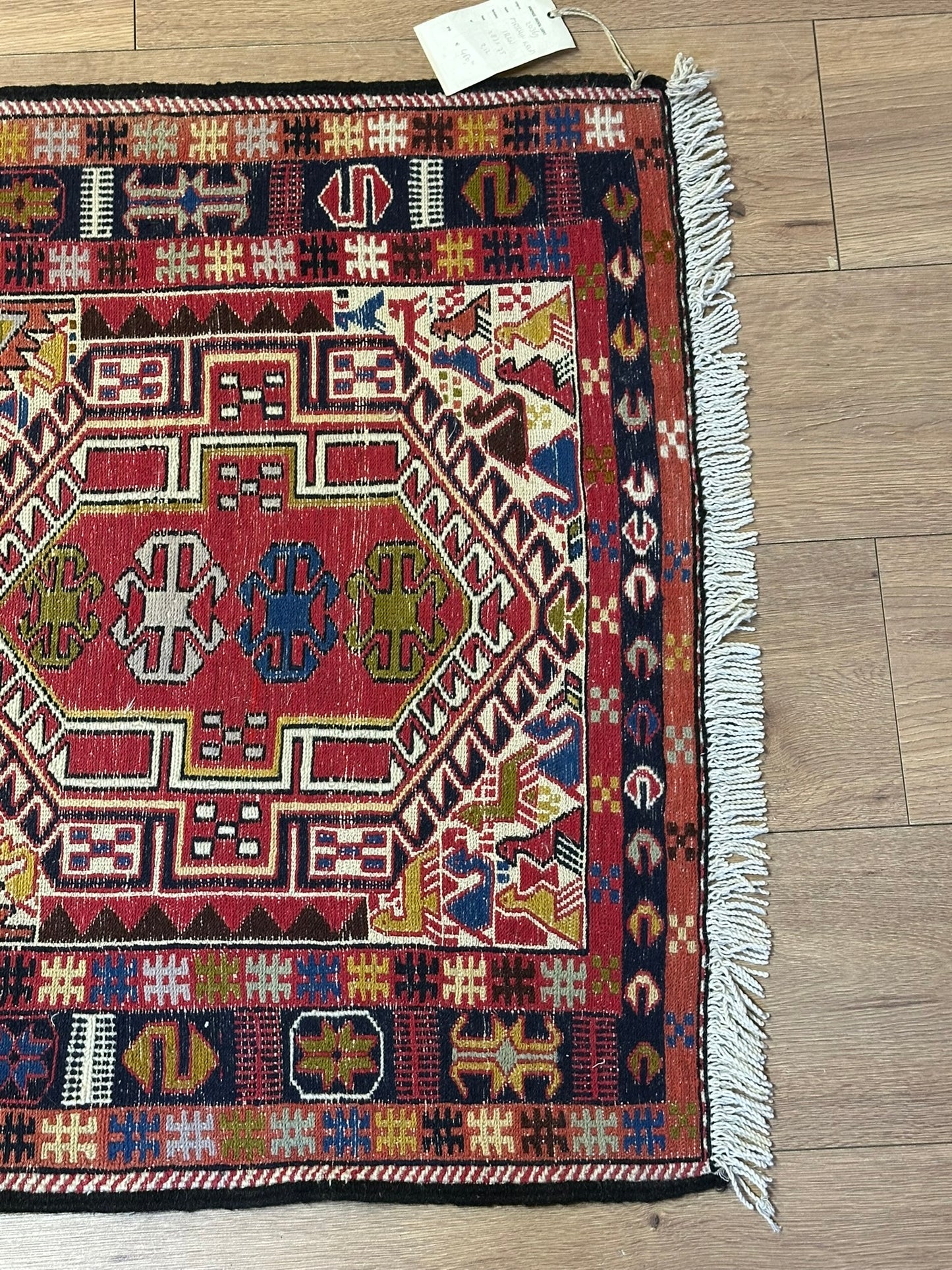 Orientteppich handgeknüpft Sumack Kelim 283x75 cm