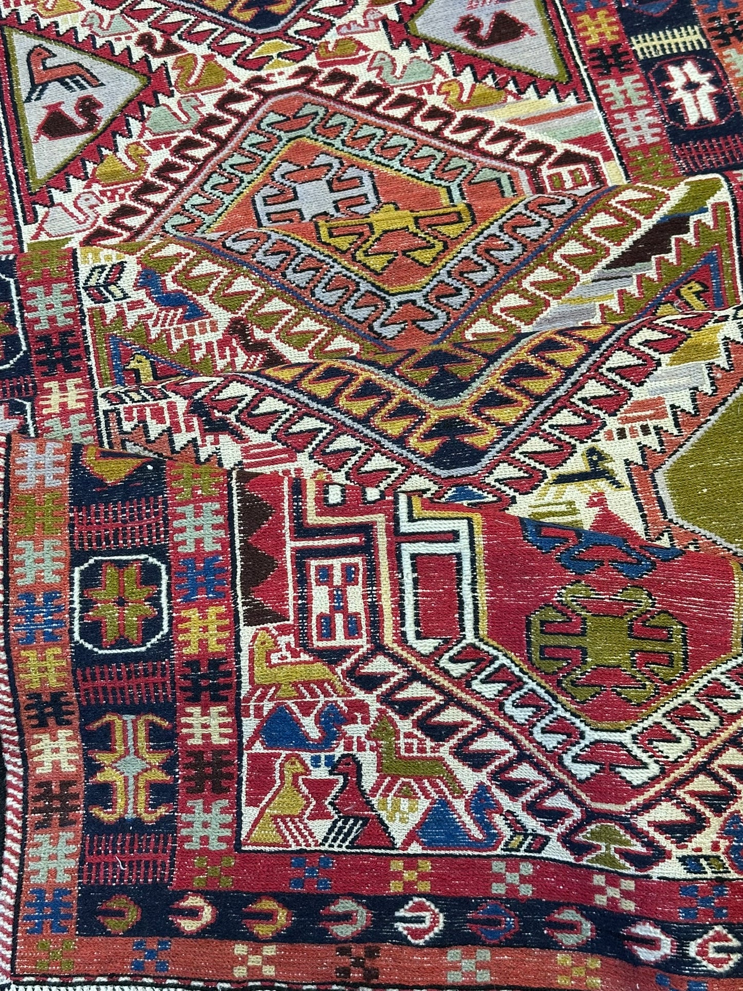 Orientteppich handgeknüpft Sumack Kelim 283x75 cm