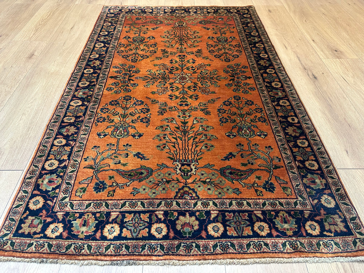 Orientteppich Sarough – Antikes Design, Handgeknüpft – 152 x 95 cm