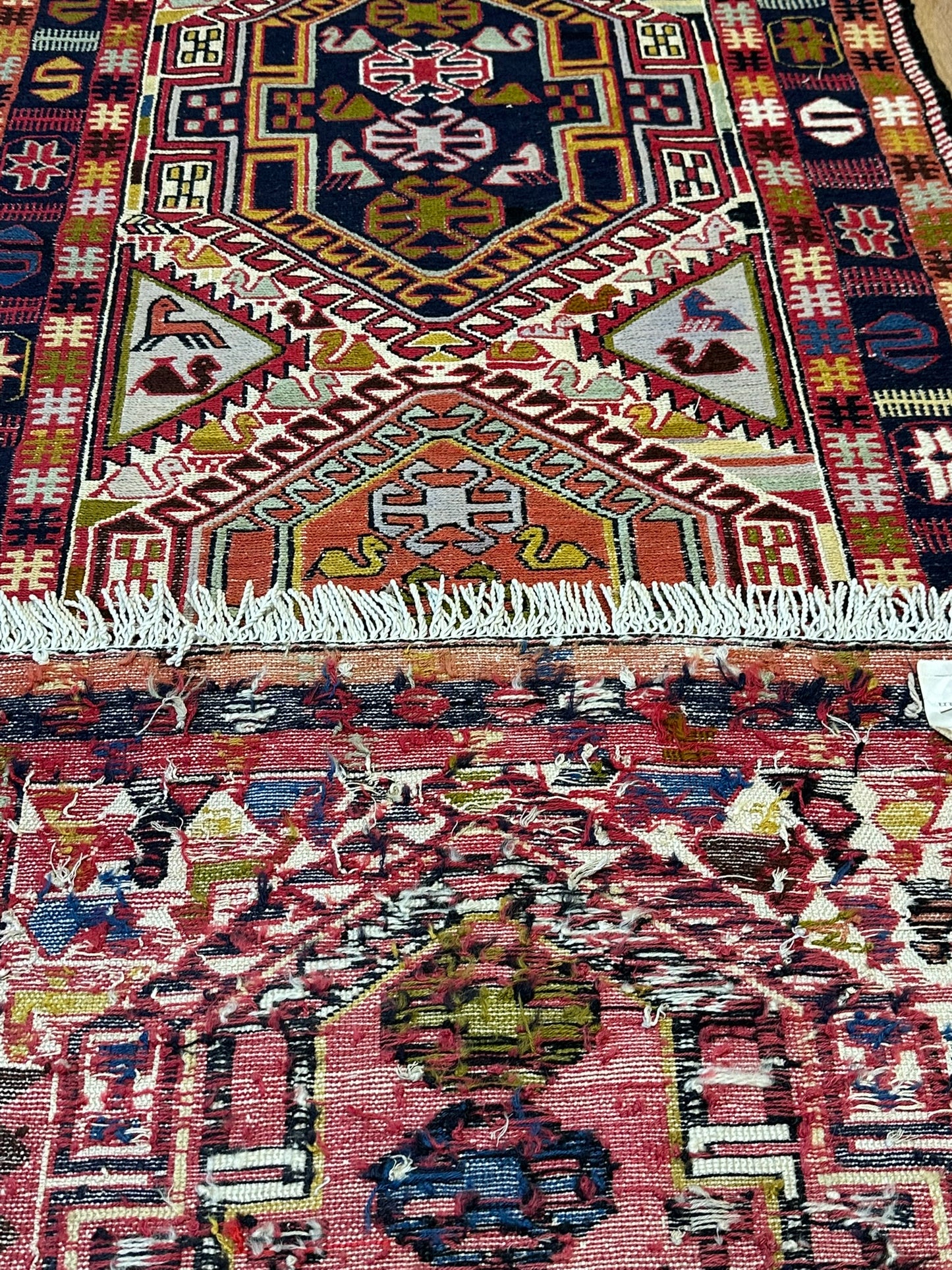 Orientteppich handgeknüpft Sumack Kelim 283x75 cm