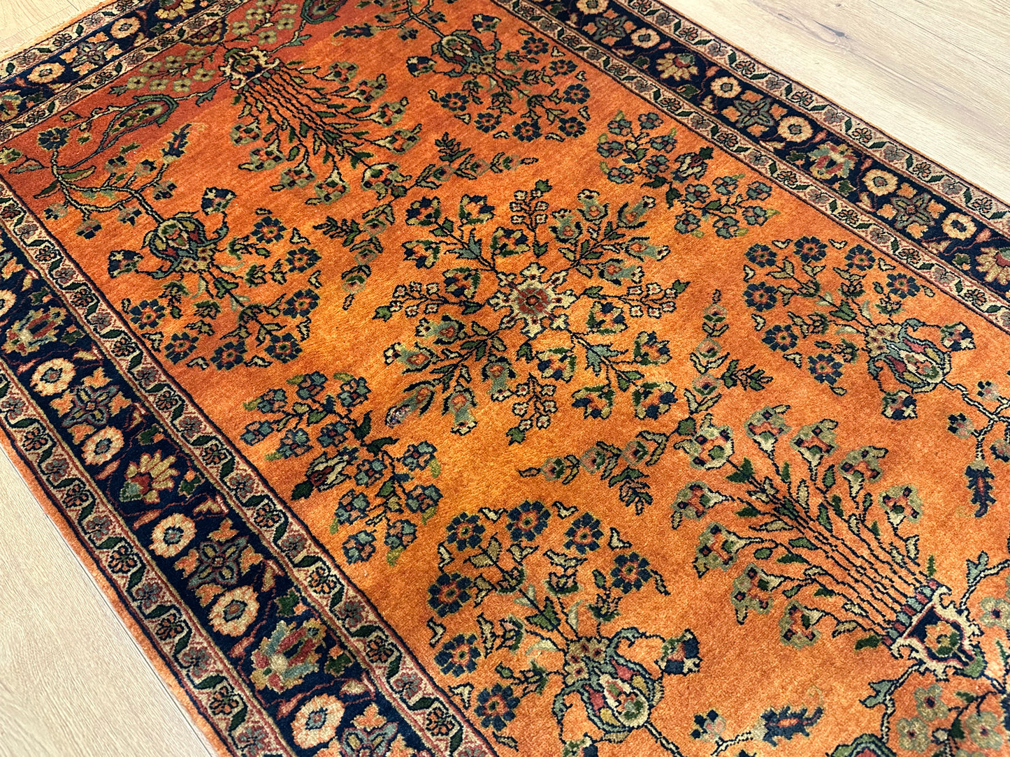 Orientteppich Sarough – Antikes Design, Handgeknüpft – 152 x 95 cm