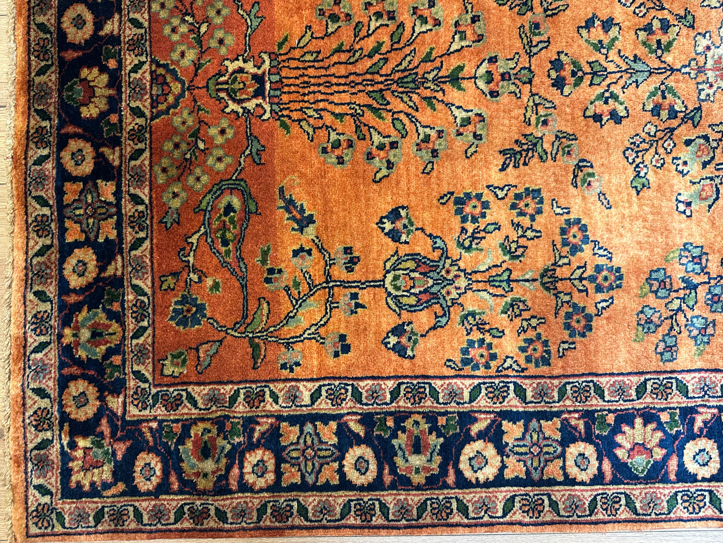 Orientteppich Sarough – Antikes Design, Handgeknüpft – 152 x 95 cm