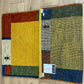 Indo Gabbeh Orientteppich handgeknüpft Gelb Modern 140x70 cm