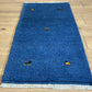 Indo Gabbeh Orientteppich handgeknüpft Blau 125x65 cm