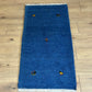 Indo Gabbeh Orientteppich handgeknüpft Blau 125x65 cm