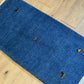 Indo Gabbeh Orientteppich handgeknüpft Blau 125x65 cm