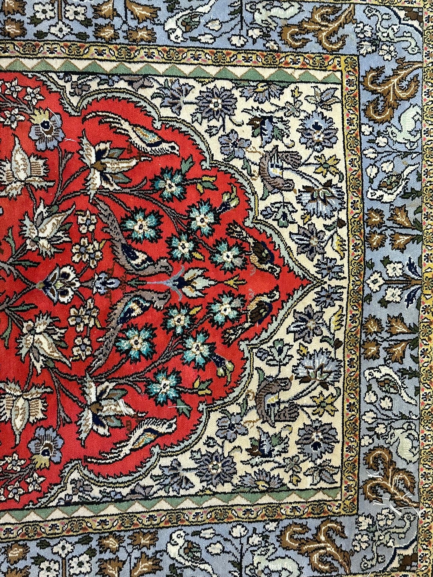 Orientteppich handgeknüpft Ghom Korkwolle 151x103 cm