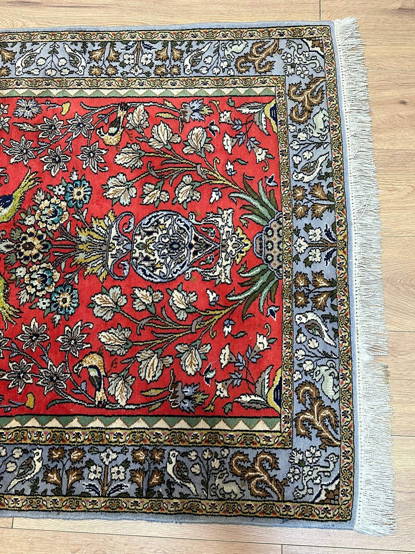 Orientteppich handgeknüpft Ghom Korkwolle 151x103 cm