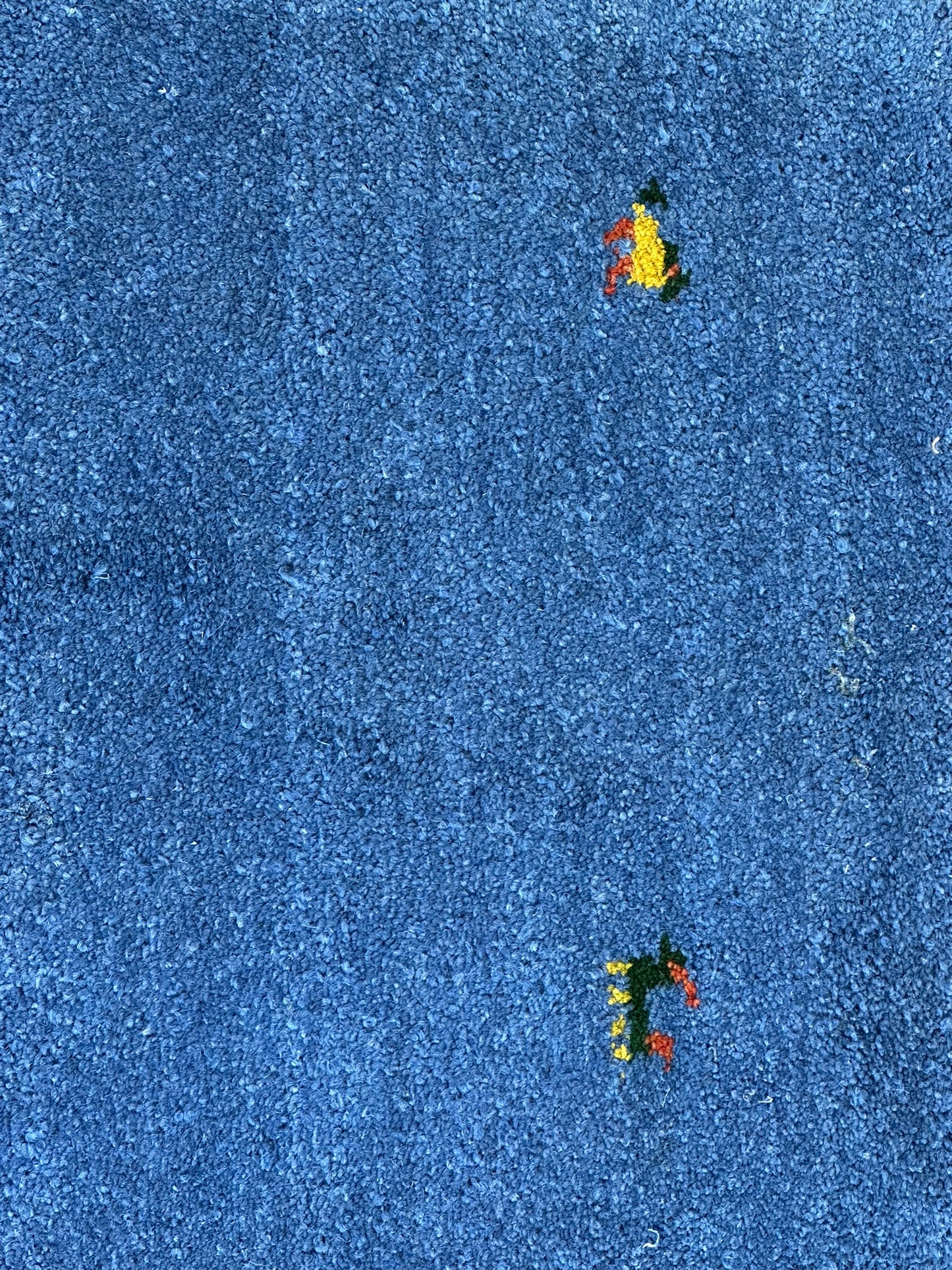 Indo Gabbeh Orientteppich handgeknüpft Blau 125x65 cm