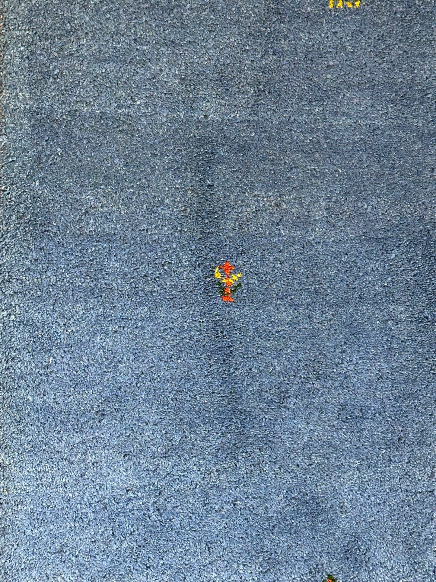 Indo Gabbeh Orientteppich handgeknüpft Blau 125x65 cm