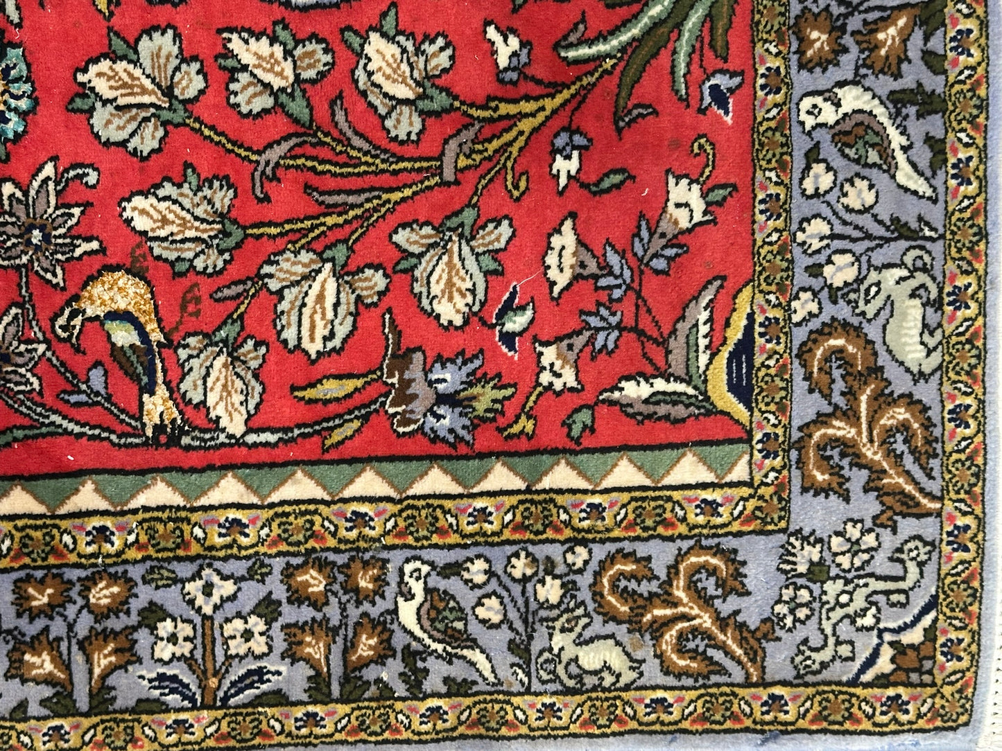 Orientteppich handgeknüpft Ghom Korkwolle 151x103 cm