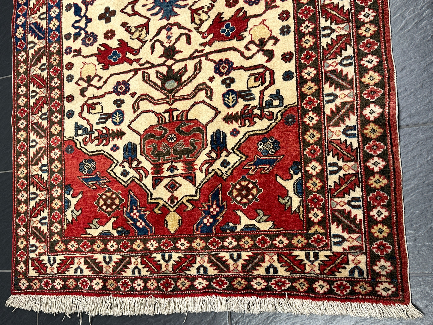 Handgeknüpfter Perser Orientteppich Kazak Schirwan 158x113 cm