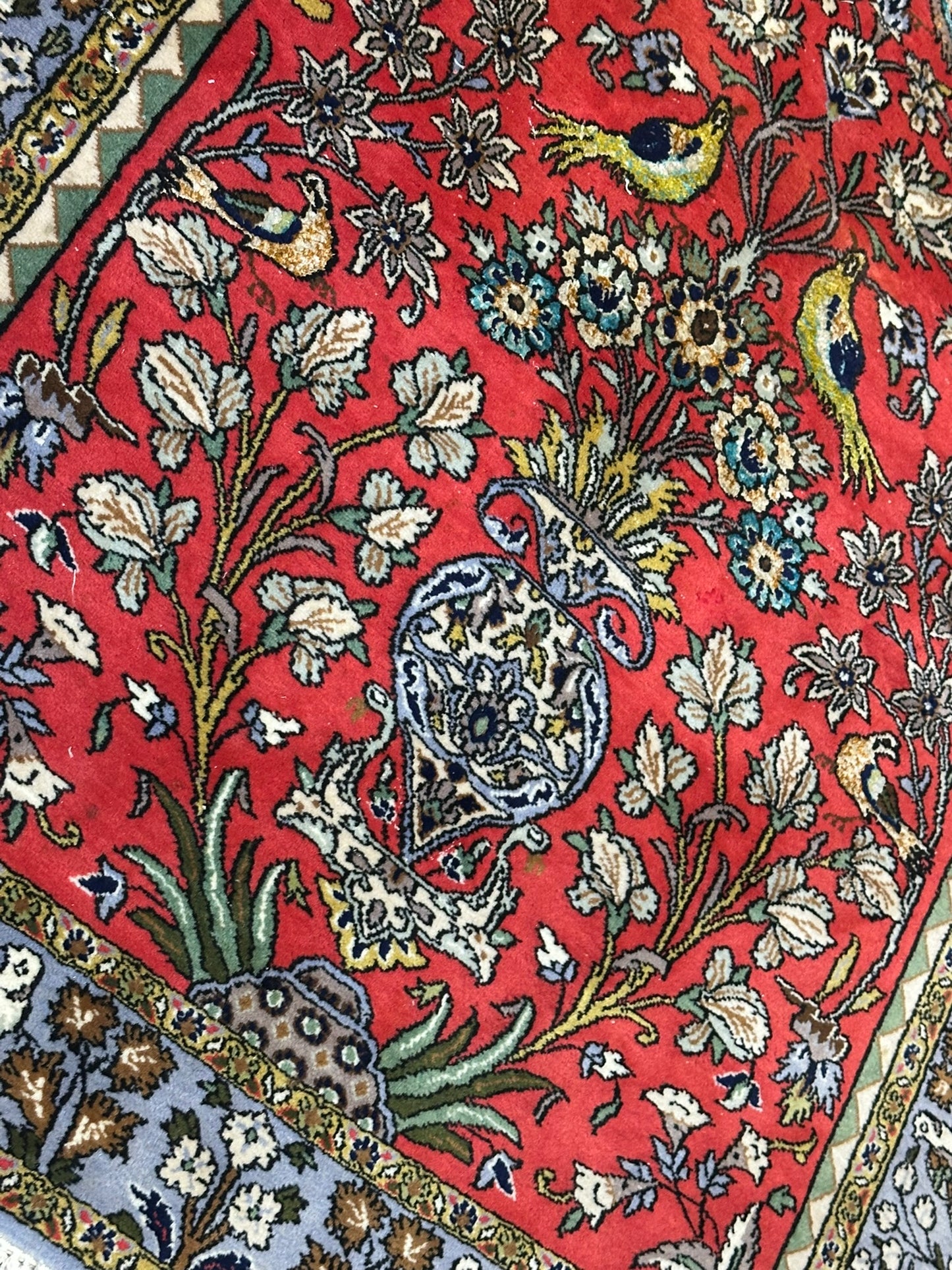 Orientteppich handgeknüpft Ghom Korkwolle 151x103 cm