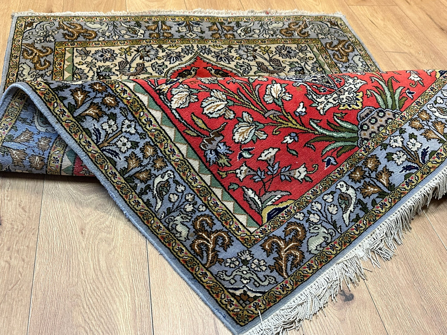 Orientteppich handgeknüpft Ghom Korkwolle 151x103 cm