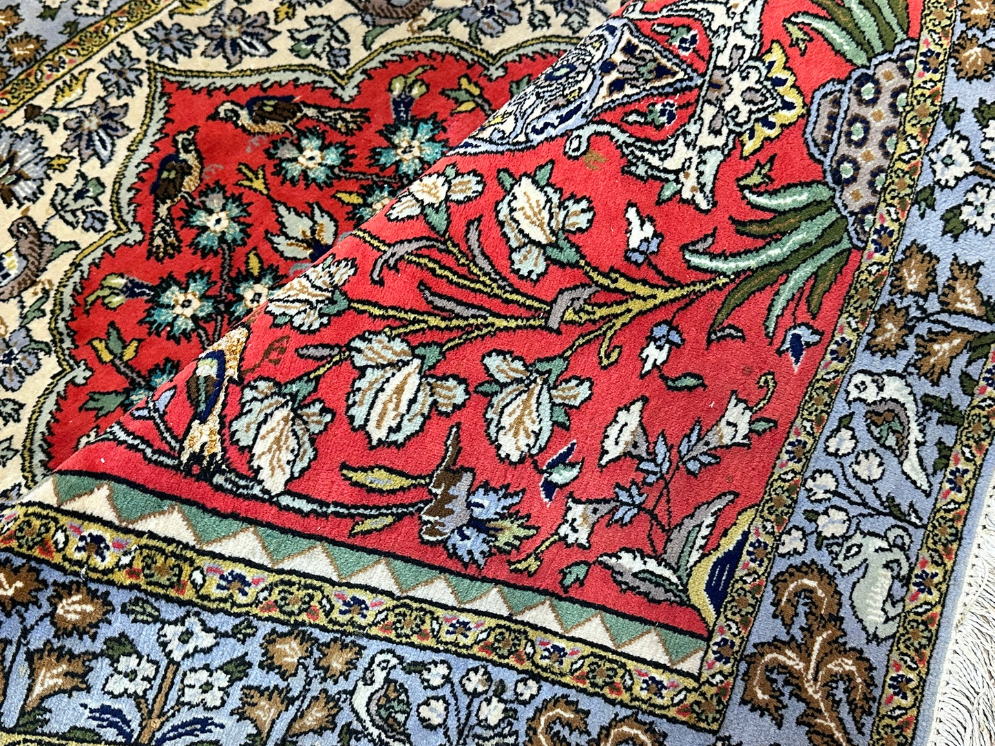 Orientteppich handgeknüpft Ghom Korkwolle 151x103 cm