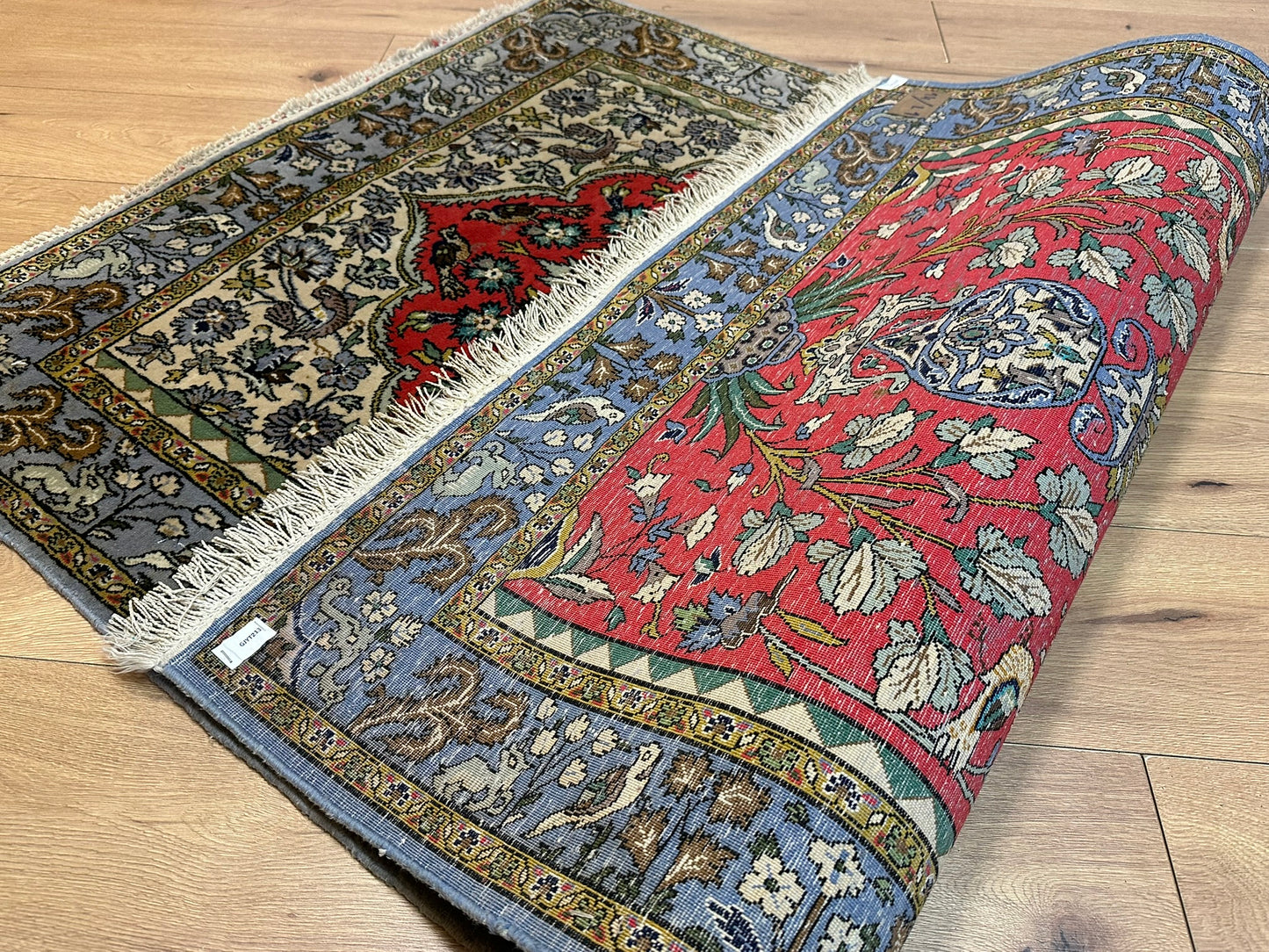 Orientteppich handgeknüpft Ghom Korkwolle 151x103 cm
