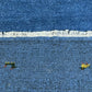 Indo Gabbeh Orientteppich handgeknüpft Blau 125x65 cm