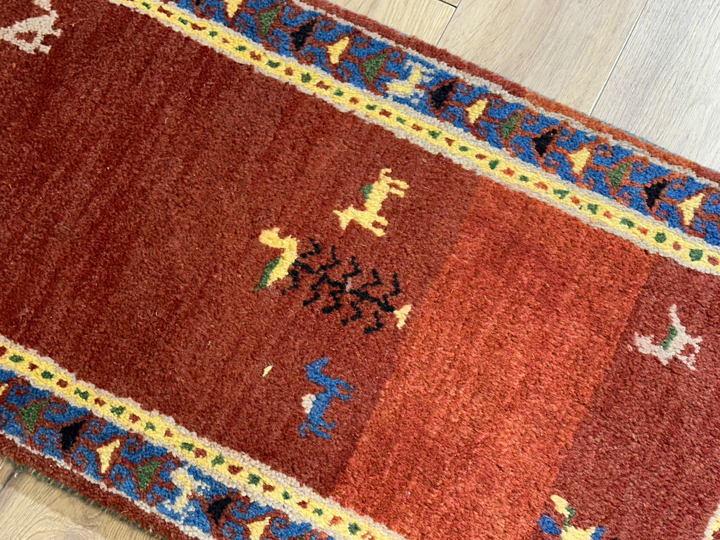Orientteppich handgeknüpft Indo Gabbeh 120x60 cm