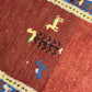 Orientteppich handgeknüpft Indo Gabbeh 120x60 cm