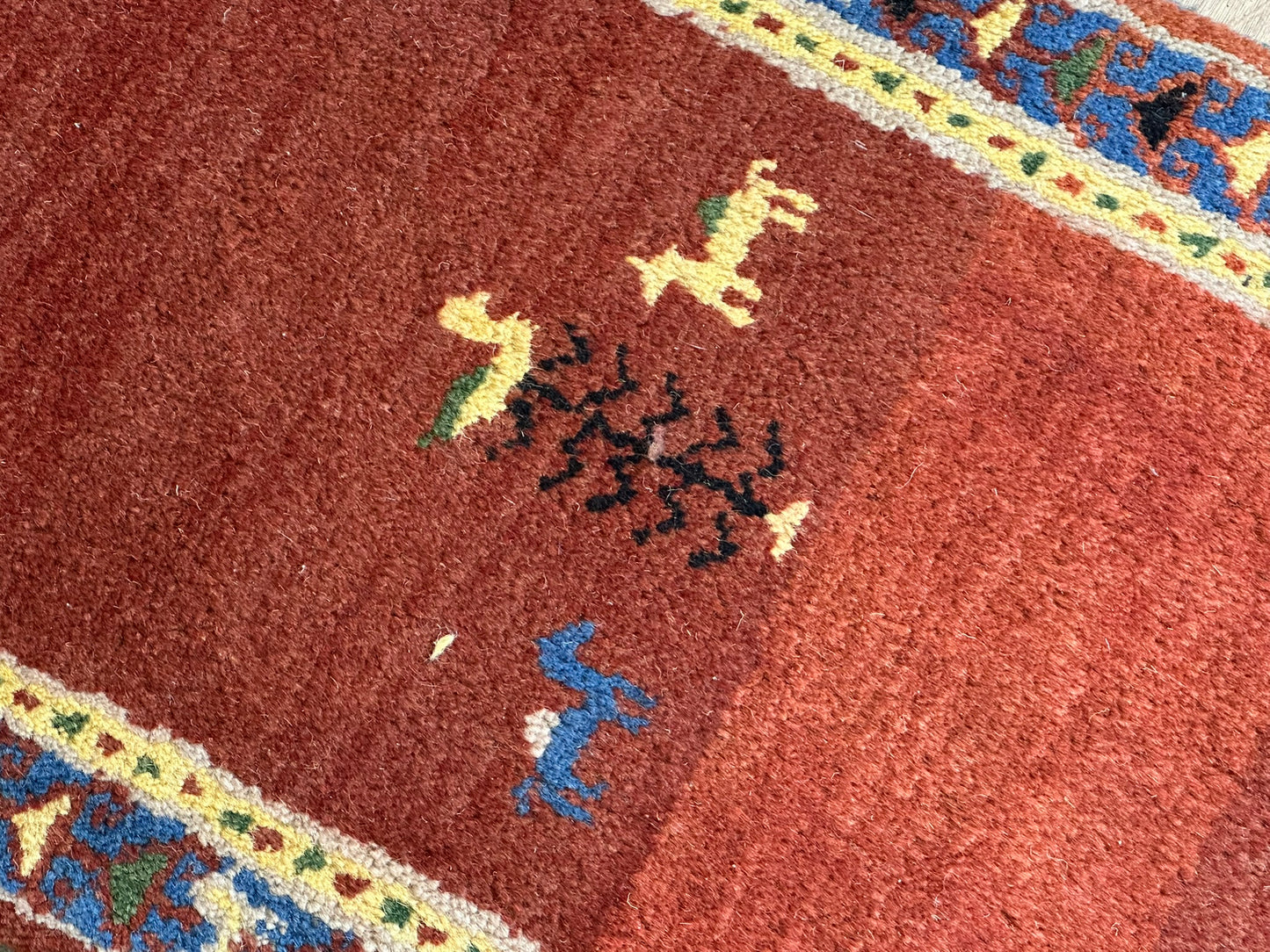 Orientteppich handgeknüpft Indo Gabbeh 120x60 cm
