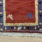 Orientteppich handgeknüpft Indo Gabbeh 120x60 cm