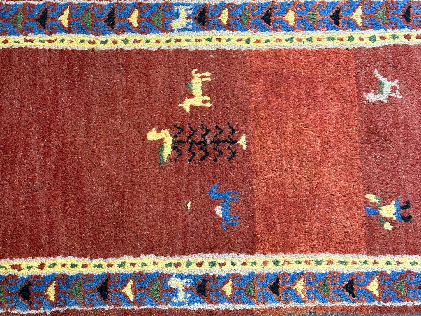 Orientteppich handgeknüpft Indo Gabbeh 120x60 cm
