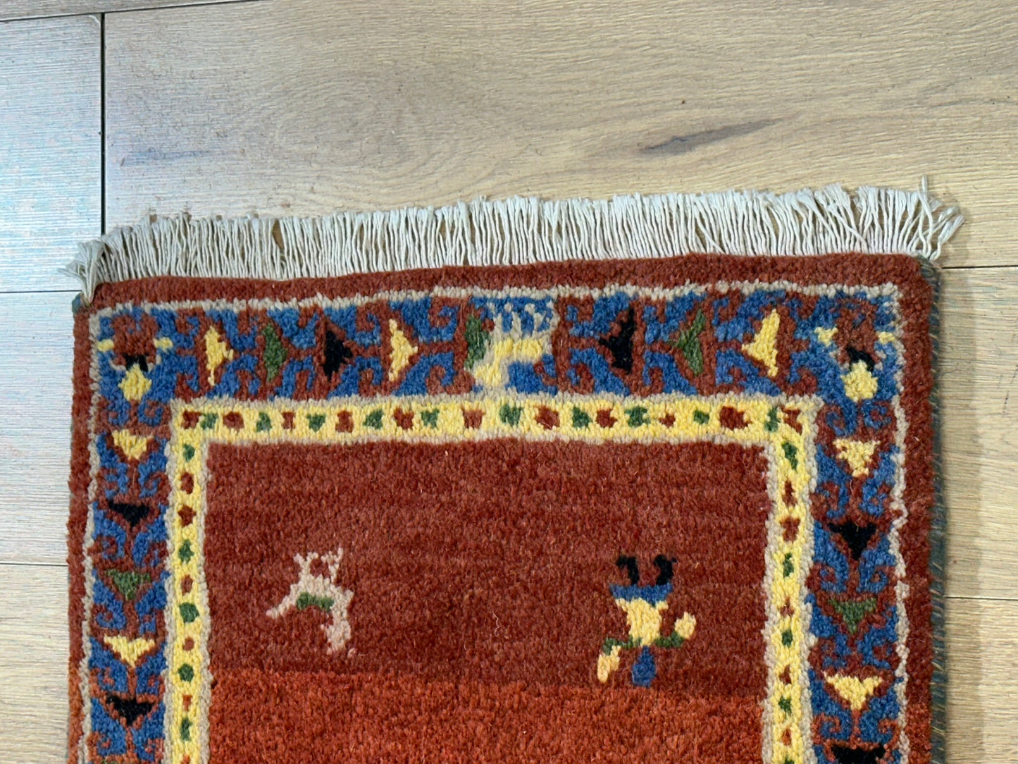 Orientteppich handgeknüpft Indo Gabbeh 120x60 cm