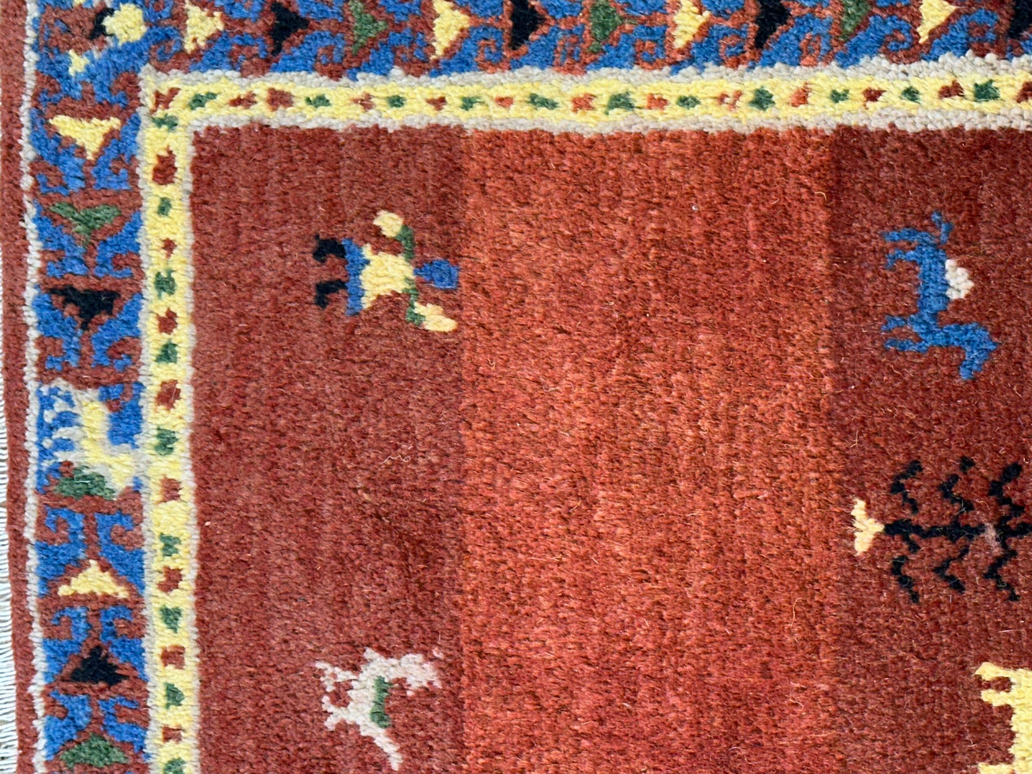 Orientteppich handgeknüpft Indo Gabbeh 120x60 cm