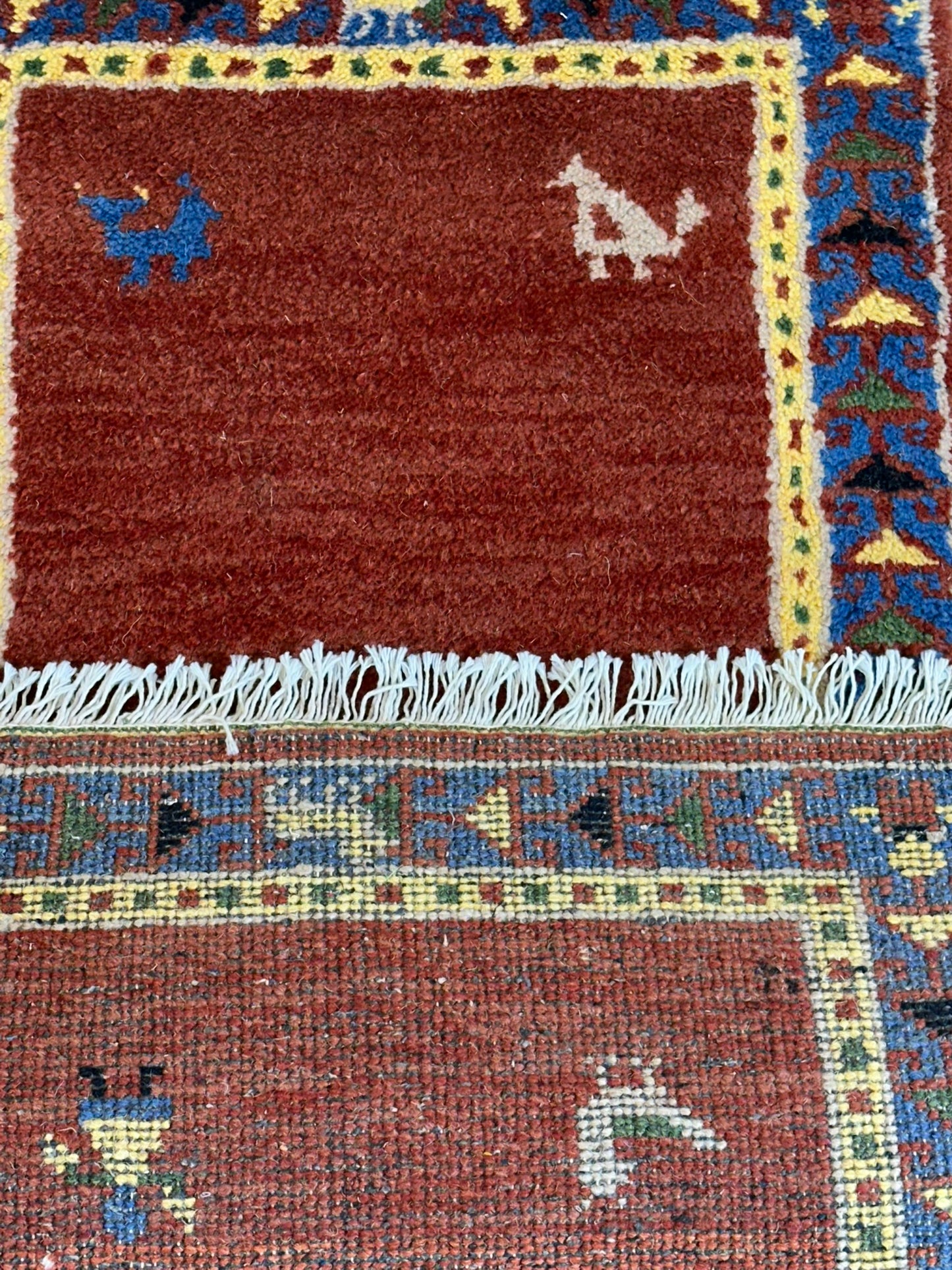 Orientteppich handgeknüpft Indo Gabbeh 120x60 cm