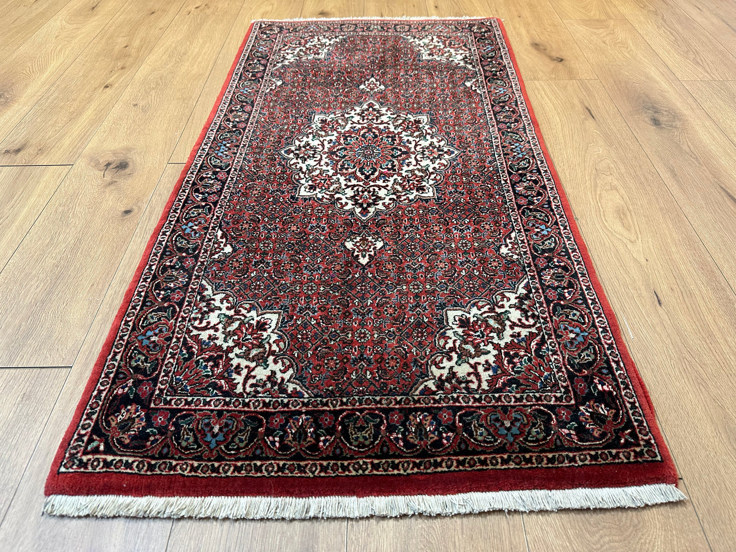Perser Teppich Bidjar – Handgeknüpft aus Korkwolle &amp; Seide – 140 x 72 cm