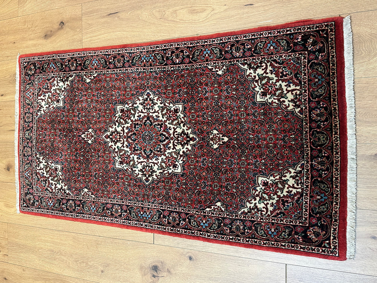 Perser Teppich Bidjar – Handgeknüpft aus Korkwolle &amp; Seide – 140 x 72 cm