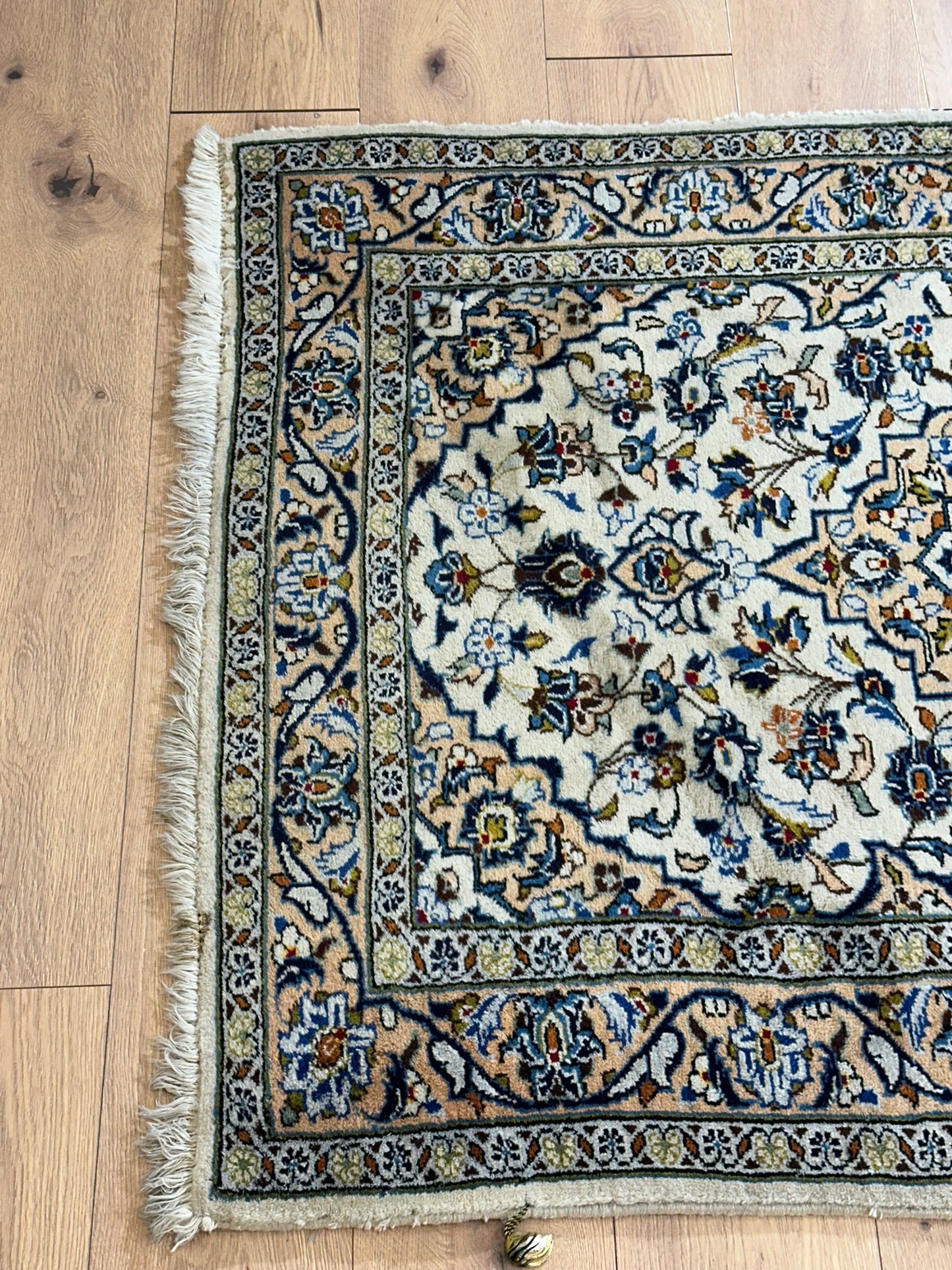 Orientteppich handgeknüpft Keschan Läufer 390x107 cm