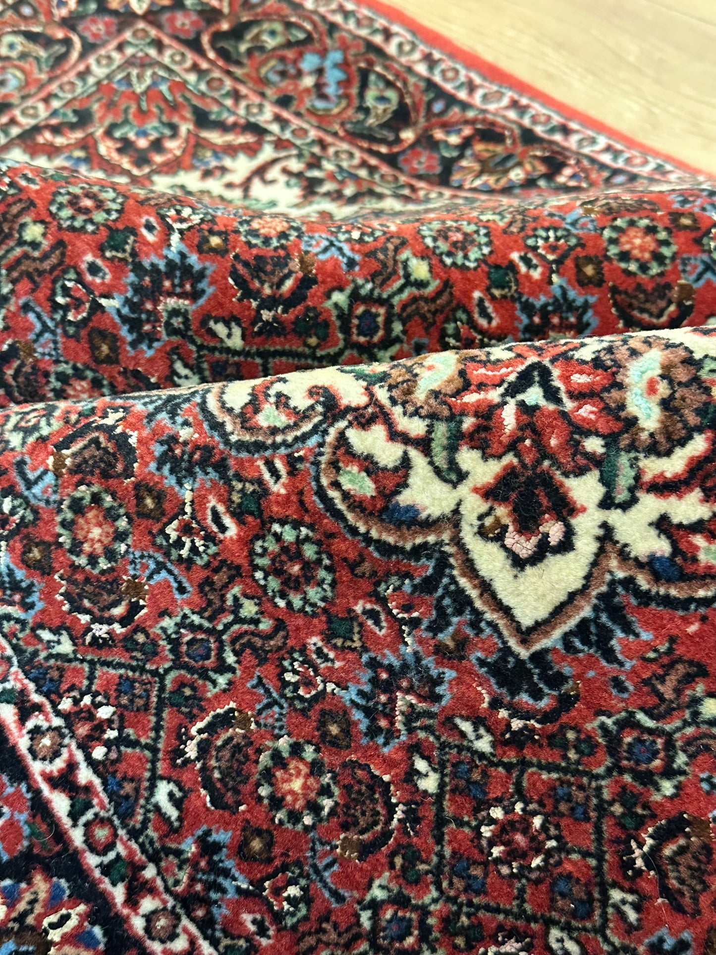 Perser Teppich Bidjar – Handgeknüpft aus Korkwolle &amp; Seide – 140 x 72 cm