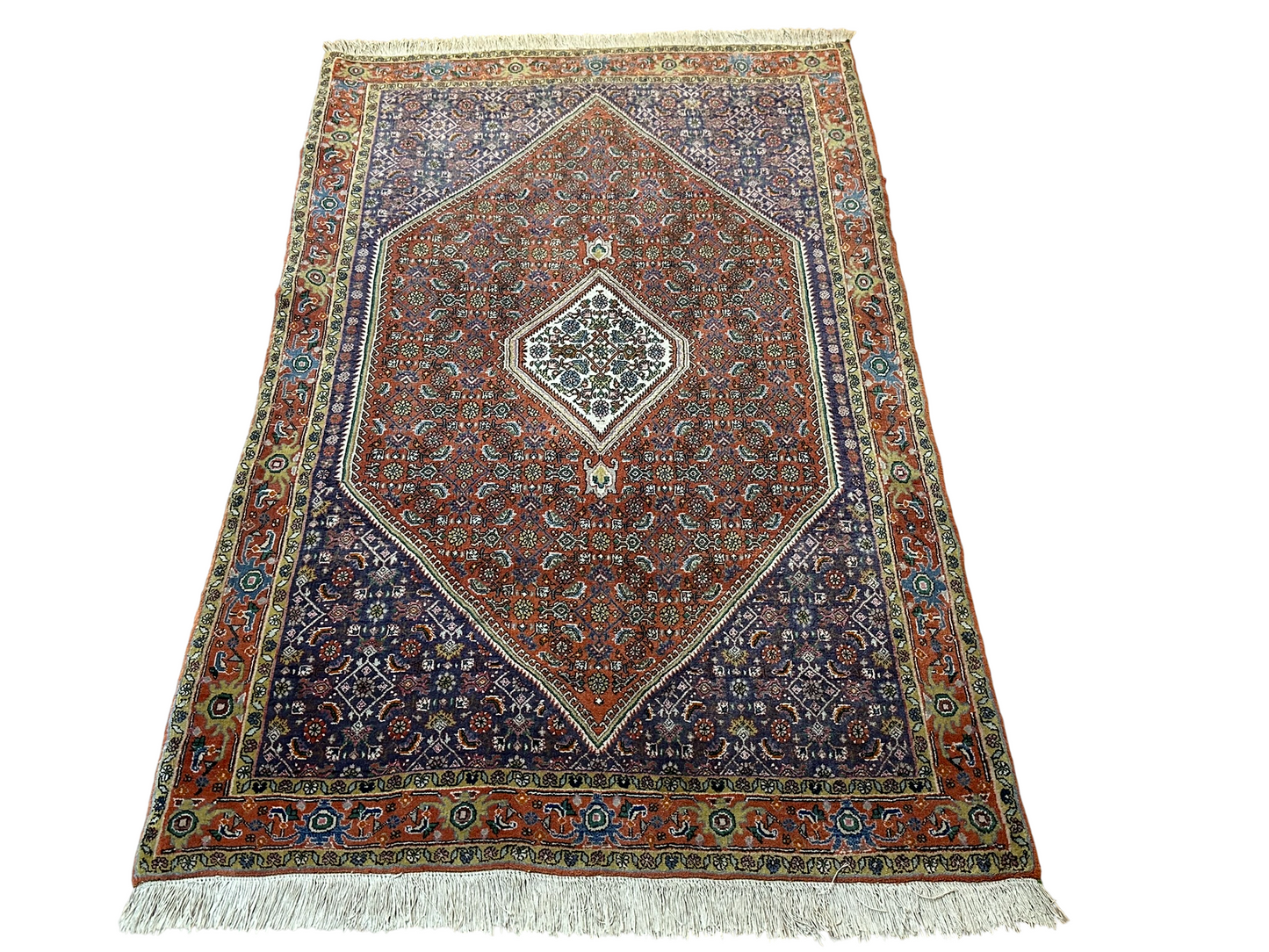 Orientteppich handgeknüpft Bidjar Korkwolle 187x115 cm