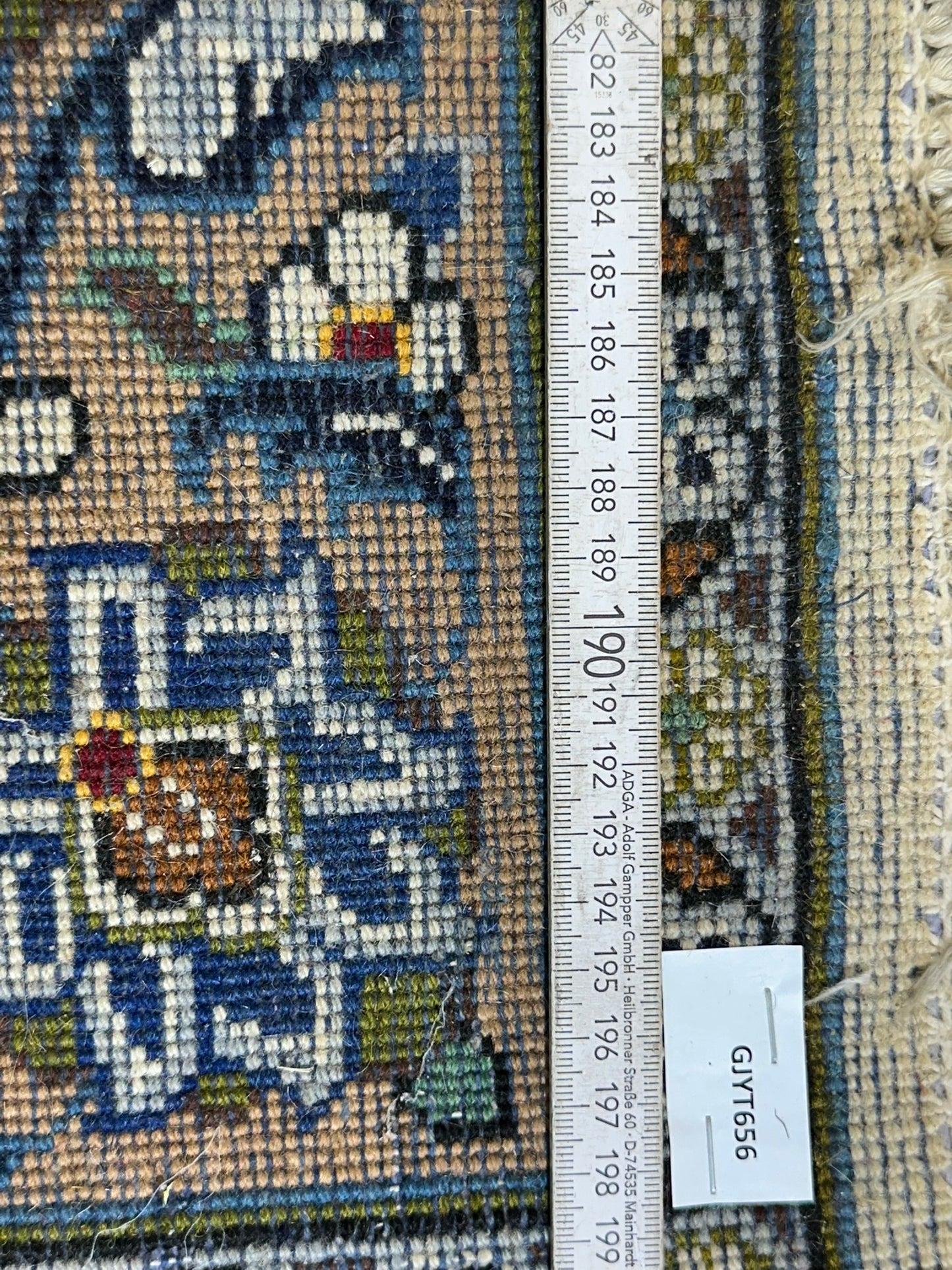 Orientteppich handgeknüpft Keschan Läufer 390x107 cm