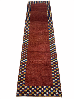 Indo Gabbeh Orientteppich Läufer handgeknüpft Neu 302x80 cm